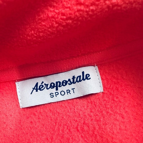 NWT Aeropostale Sport Fleece Gorpcore Drawstring Mock Neck Snap Pullover - Picture 8 of 11